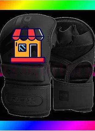 Bs рукавиці для мма best mix (греплінгові рукавички) rdx t15 noir inner matte black l bas77/n