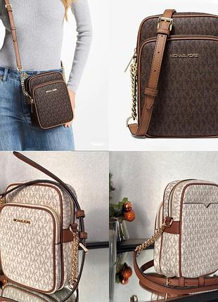 Оригінальна шкіряна сумка кросбоді michael kors