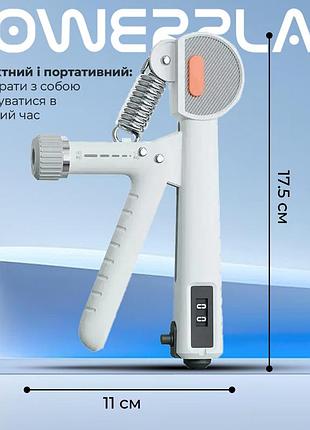 Bs эспандер кистевой со best mix счетчиком powerplay pp-4401 с регулируемой нагрузкой 10-60 кг. белый bas77/n 3