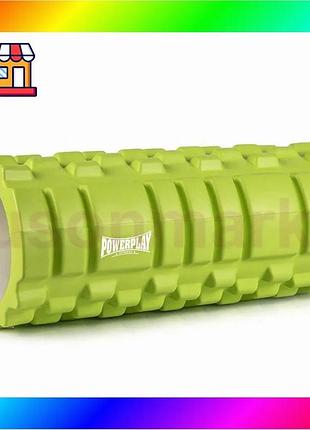 Bs масажний ролик (роллер) best mix powerplay 4025 massage roller зелений (33x14см.) bas77/n