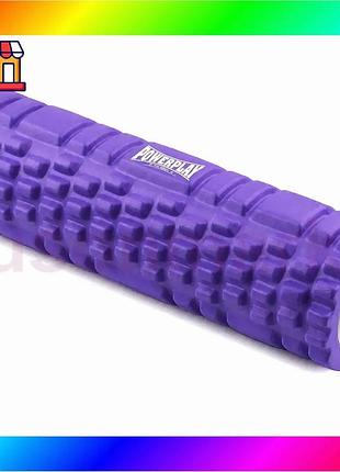 Bs масажний ролик (роллер) best mix powerplay 4342 massage roller фіолетовий (30x10см.) bas77/n