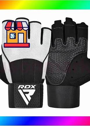 Bs перчатки для фитнеса best mix rdx w3 white with eva padding-s bas77/n