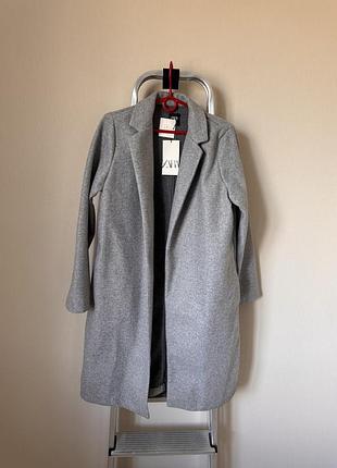 Пальто жіноче zara ,сіре, розмір l,нове з біркою