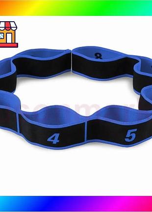 Bs эспандер с петлями best mix для растяжки powerplay pp_4311 fitness band синяя (88*4см.) bas77/n