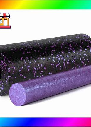 Bs массажный ролик (роллер) best mix гладкий powerplay pp-4348 2 in 1 epp foam roller черно/фиолетовый bas77/n
