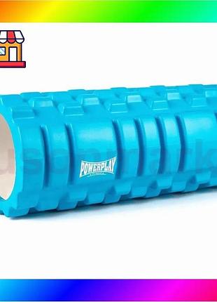 Bs масажний ролик (роллер) best mix powerplay 4025 massage roller синій (33x14см.) bas77/n