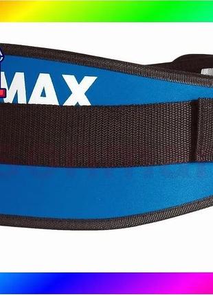Bs пояс для тяжелой best mix атлетики madmax mfb-421 simply the best неопреновый blue xl bas77/n