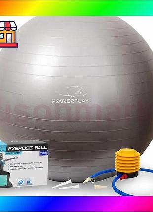 Bs мяч для фитнеса best mix (фитбол) powerplay 4001 ø65 cm gymball серый + насос bas77/n