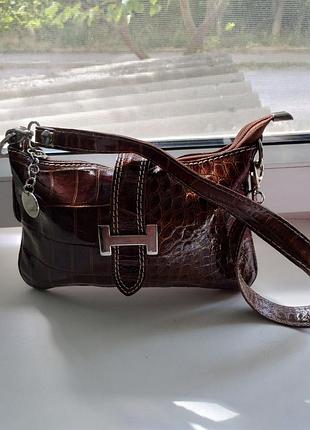 Шкіряна сумочка genuine leather italy