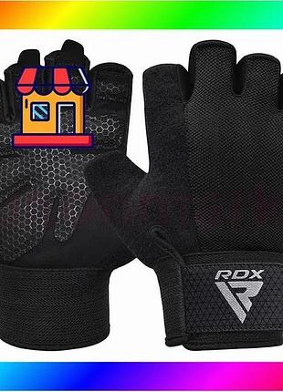 Bs перчатки для фитнеса best mix rdx w1 half black plus m bas77/n