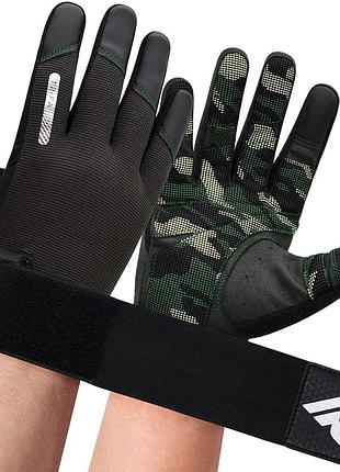 Bs рукавички для фітнесу best mix rdx t2 touch screen friendly full fingerf army green m bas77/n 6