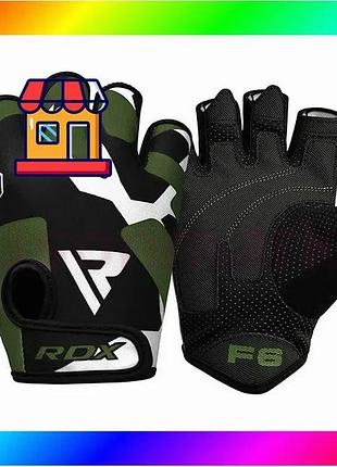 Bs рукавички для фітнесу best mix rdx f6 sumblimation black/green m bas77/n