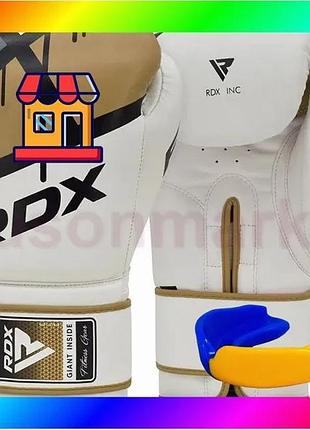 Bs боксерские перчатки rdx best mix f7 ego golden 8 унций (капа в комплекте) bas77/n