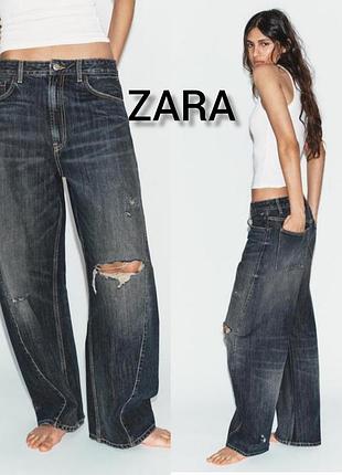 Джинси zara baggy m/l, l, xl 2569/040/407
