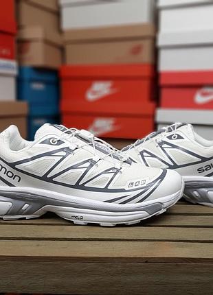 Чоловічі кросівки salomon xt-6 gtx white grey саломон білого з сірим кольорів