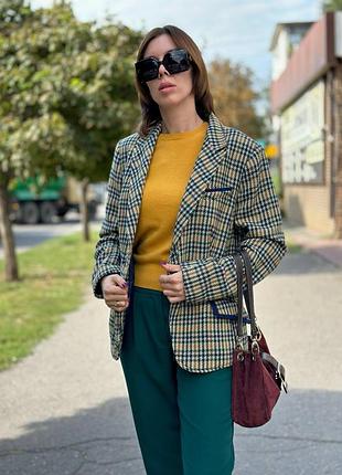 🍂 твідовий блейзер у клітинку “гусяча лапка” (houndstooth) tu