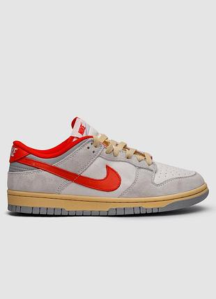 Кроссовки мужские nike dunk low sail/picante red-photon dust