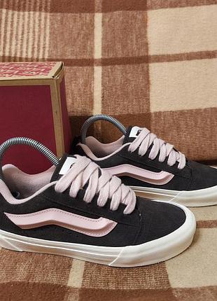 Новые женские кроссовки кеды vans knu skool black pink