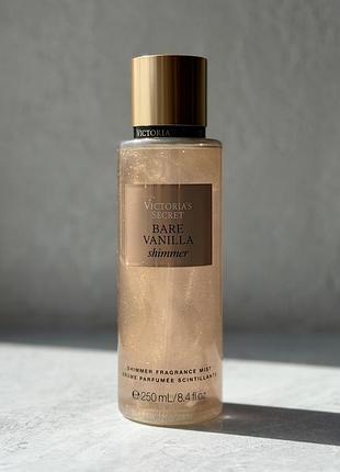 Парфумований міст / спрей для тіла з шимером victoria's secret bare vanilla shimmer