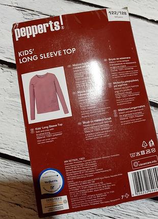 Лонгслив детский на девочку реглан кофта pepperts 4
