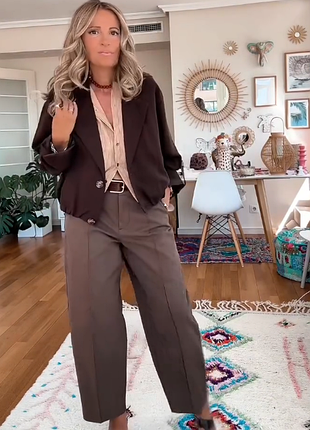 Брюки баллоны с ремнем zara