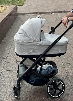 Коляска 2 в 1 cybex balios s lux slv stone grey