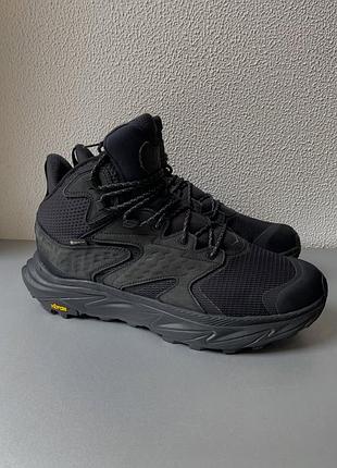 Оригінальні чоловічі черевики hoka gore-tex anacapa 2 mid gtx чорного кольору 47 розмір 31 см стан нових