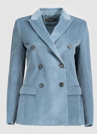 Вельветовый двубортный жакет weekend max mara (модель katanga)
