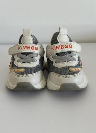 Кросівки kimboo, унісекс, сірі з молочним, устілка 12 см,
