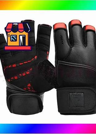 Bs рукавички для фітнесу best mix rdx l7 micro plus red/black l bas77/n