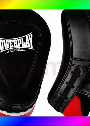 Bs лапы боксерские powerplay best mix 3042 черные pu [пара] bas77/n