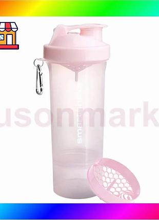 Bs шейкер спортивный smartshake best mix slim 500ml cotton pink (light lavender) bas77/n