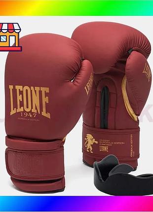 Bs боксерские перчатки leone best mix gn059x bordeaux ed 14 унций (капу в комплекте) bas77/n