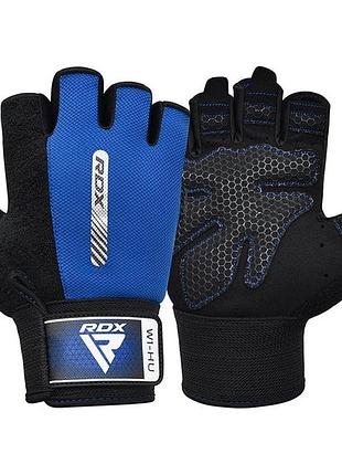 Bs перчатки для фитнеса best mix rdx w1 half blue-s bas77/n 3