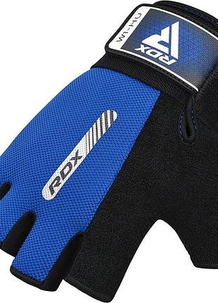 Bs перчатки для фитнеса best mix rdx w1 half blue-s bas77/n 4
