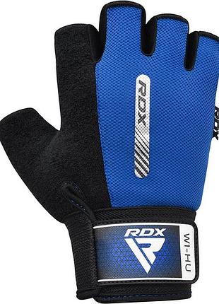 Bs перчатки для фитнеса best mix rdx w1 half blue-s bas77/n 5