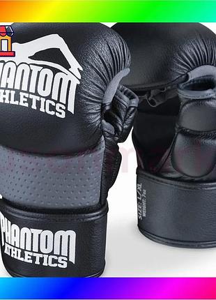 Bs рукавиці для мма best mix phantom riot black l/xl (капа в подарунок) bas77/n