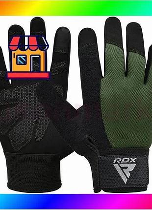 Bs рукавички для фітнесу best mix rdx w1 full finger army green xl bas77/n