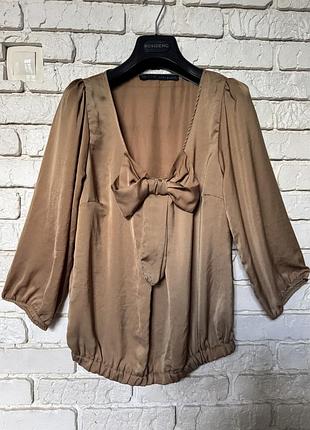 Блуза гірчичного кольору zara 5