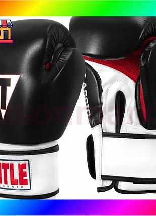 Bs боксерские перчатки title best mix classic leather 2.0 black/white/red m 12 oz. bas77/n