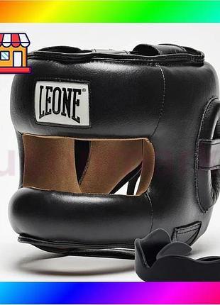 Bs боксерский шлем с best mix бампером leone cs425 black m (капа в комплекте) bas77/n