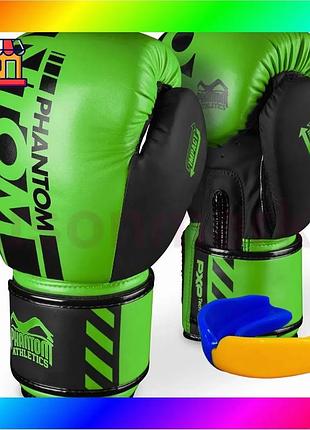 Bs боксерські рукавиці phantom best mix apex neon green 14 унцій (капа в подарунок) bas77/n