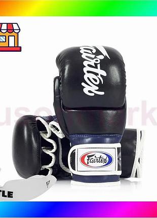 Bs перчатки греплинговые для best mix мма fairtex fgv18 black/blue xl bas77/n