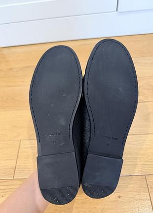 Черные кожаные лоферы massimo dutti 7