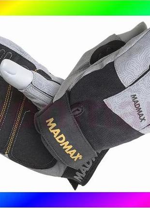 Bs рукавички для фітнесу best mix madmax mfg-871 damasteel grey/black xl bas77/n