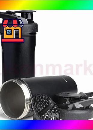 Bs шейкер спортивний smartshake best mix металевий insulated steel 750ml black bas77/n