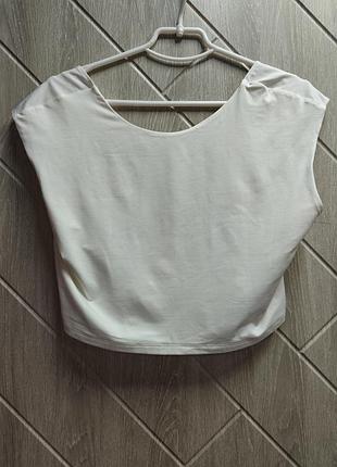 Топ білий з відкритою спиною xl
