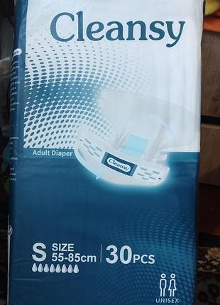 Підгузки для дорослих cleansy s, 30 шт. (55–85 см) памперси для дорослих