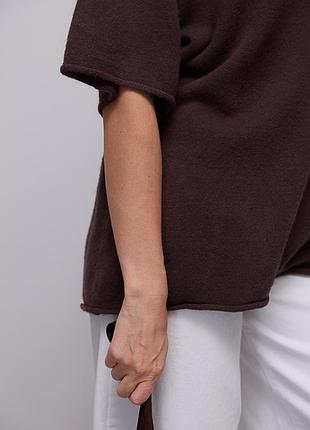 Вязаная кофта oversize с коротким рукавом 3