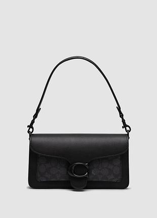 💎 coach tabby black/grey shoulder bag 26 in signature canvas